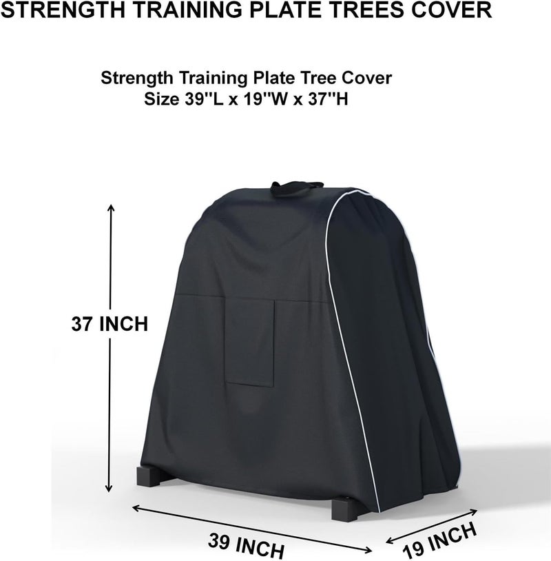 Ddeman Strength Training Plate Tree Cover, Barbell Weight Rack Cover, For Home Gym CAP Triangle Barbell Weight Rack, Strength Training Tree Weight Plate Rack (Cover Only) - Image 2